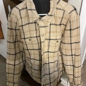 Lucky brand reversible quilted shirt/jacket large